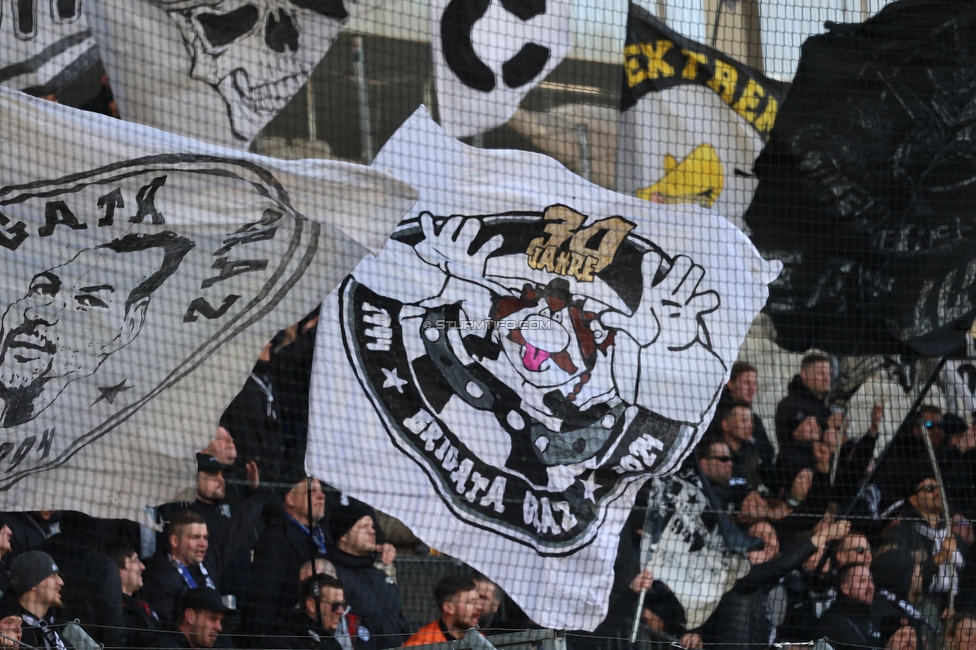 WSG Tirol - Sturm Graz
Oesterreichische Fussball Bundesliga, 20. Runde, WSG Tirol - SK Sturm Graz, Tivoli Neu Innsbruck, 25.02.2024. 

Foto zeigt Fans von Sturm
