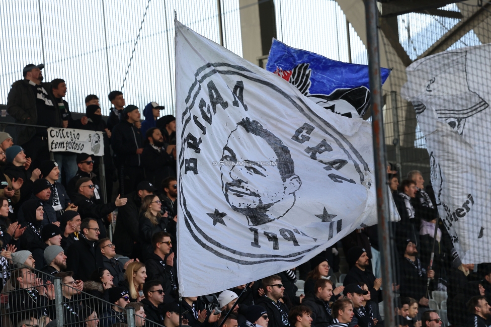 WSG Tirol - Sturm Graz
Oesterreichische Fussball Bundesliga, 20. Runde, WSG Tirol - SK Sturm Graz, Tivoli Neu Innsbruck, 25.02.2024. 

Foto zeigt Fans von Sturm
Schlüsselwörter: brigata