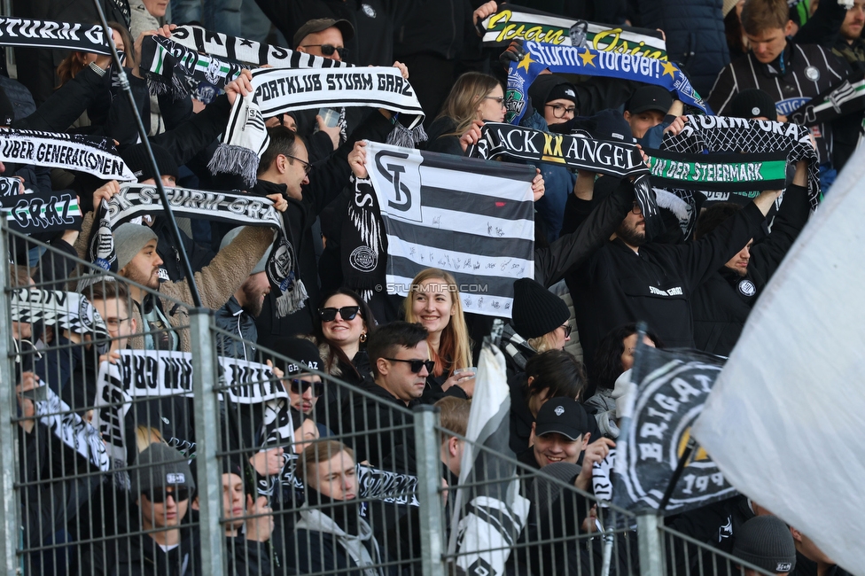 WSG Tirol - Sturm Graz
Oesterreichische Fussball Bundesliga, 20. Runde, WSG Tirol - SK Sturm Graz, Tivoli Neu Innsbruck, 25.02.2024. 

Foto zeigt Fans von Sturm
