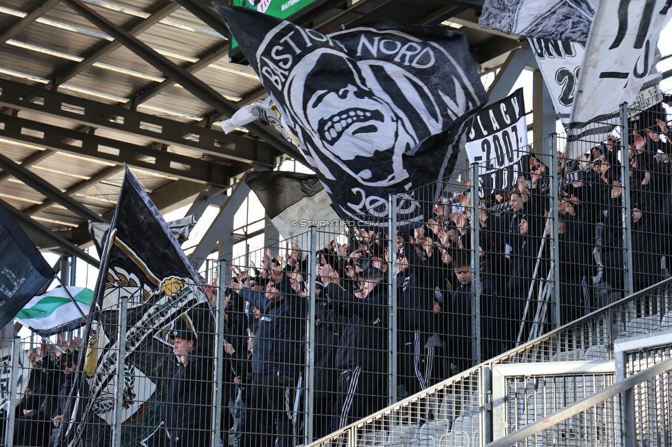 WSG Tirol - Sturm Graz
Oesterreichische Fussball Bundesliga, 20. Runde, WSG Tirol - SK Sturm Graz, Tivoli Neu Innsbruck, 25.02.2024. 

Foto zeigt Fans von Sturm
