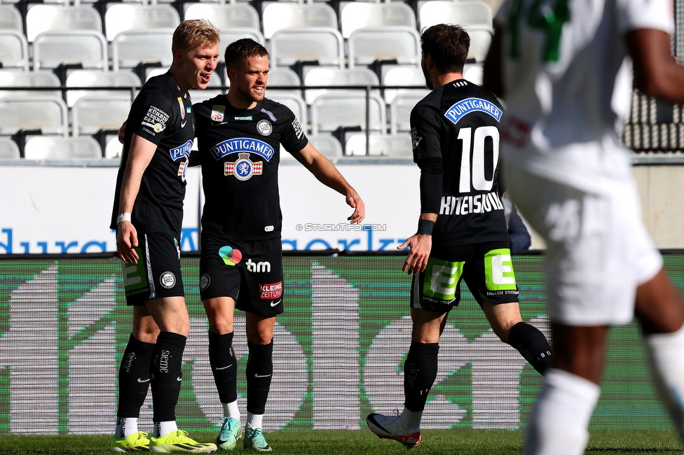 WSG Tirol - Sturm Graz
Oesterreichische Fussball Bundesliga, 20. Runde, WSG Tirol - SK Sturm Graz, Tivoli Neu Innsbruck, 25.02.2024. 

Foto zeigt Mika Biereth (Sturm)
Schlüsselwörter: torjubel