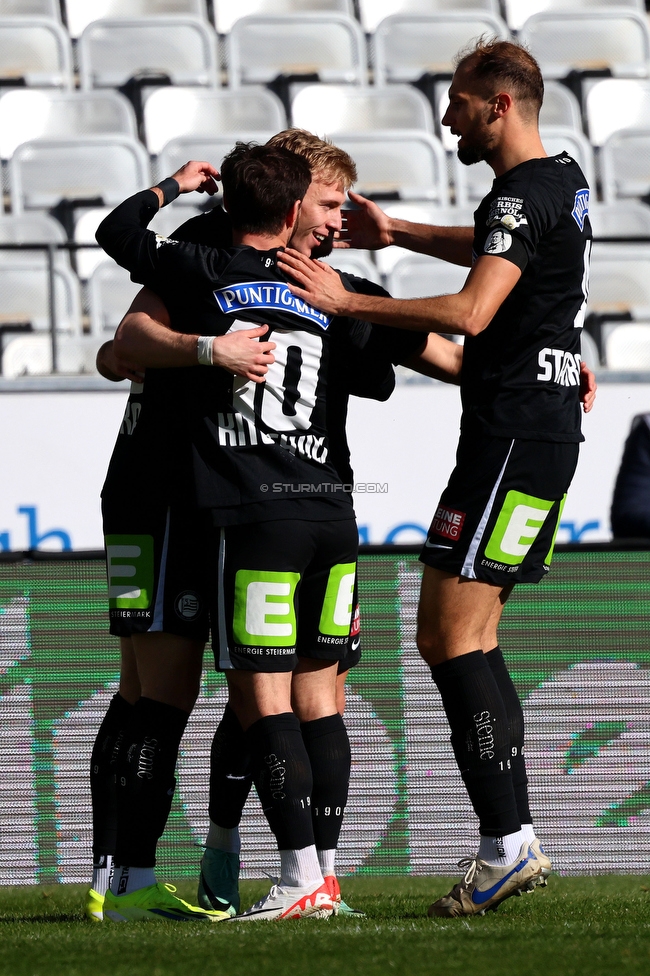 WSG Tirol - Sturm Graz
Oesterreichische Fussball Bundesliga, 20. Runde, WSG Tirol - SK Sturm Graz, Tivoli Neu Innsbruck, 25.02.2024. 

Foto zeigt Mika Biereth (Sturm)
Schlüsselwörter: torjubel