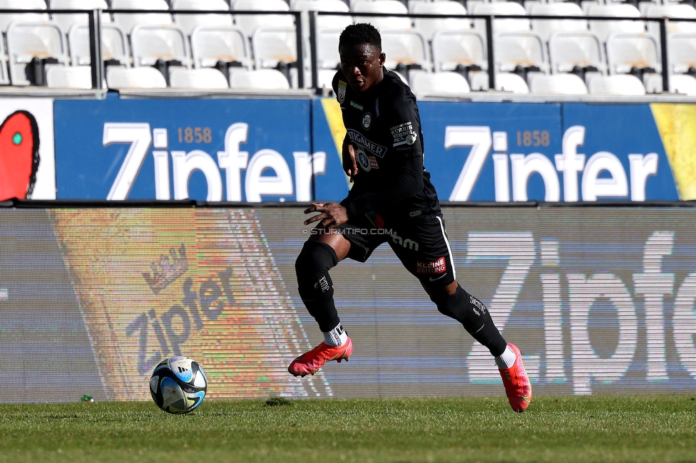 WSG Tirol - Sturm Graz
Oesterreichische Fussball Bundesliga, 20. Runde, WSG Tirol - SK Sturm Graz, Tivoli Neu Innsbruck, 25.02.2024. 

Foto zeigt Amady Camara (Sturm)
