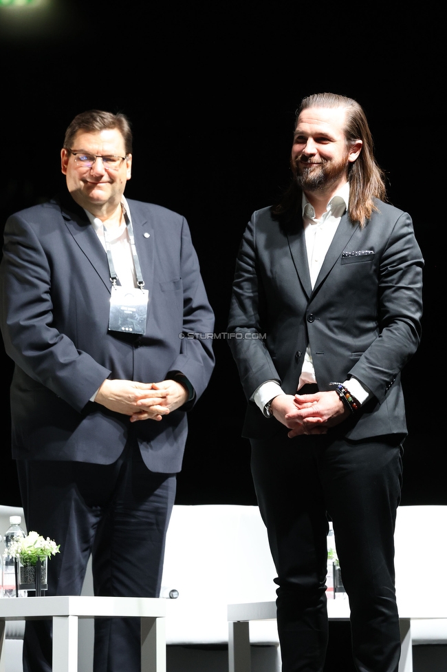 Sturm Generalversammlung
SK Sturm Graz Generalversammlung, Raiffeisen Sportpark Graz, 28.02.2024.

Foto zeigt Joerg Siegel (Vorstand Sturm) und Stefan Stuecklschweiger (Vorstand Sturm)
