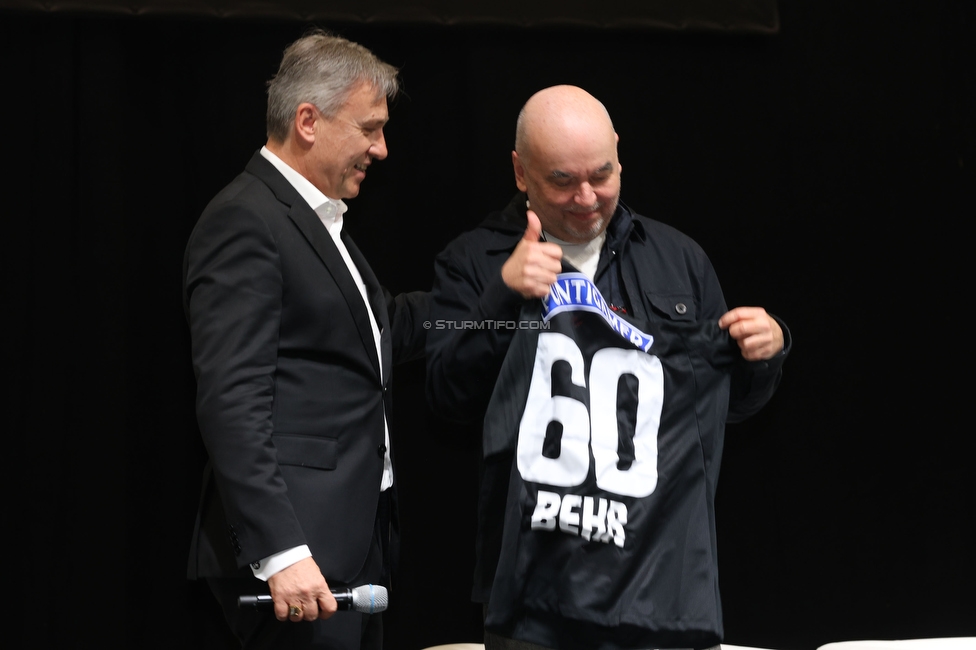 Sturm Generalversammlung
SK Sturm Graz Generalversammlung, Raiffeisen Sportpark Graz, 28.02.2024.

Foto zeigt Christian Jauk (Praesident Sturm) und Martin Behr
