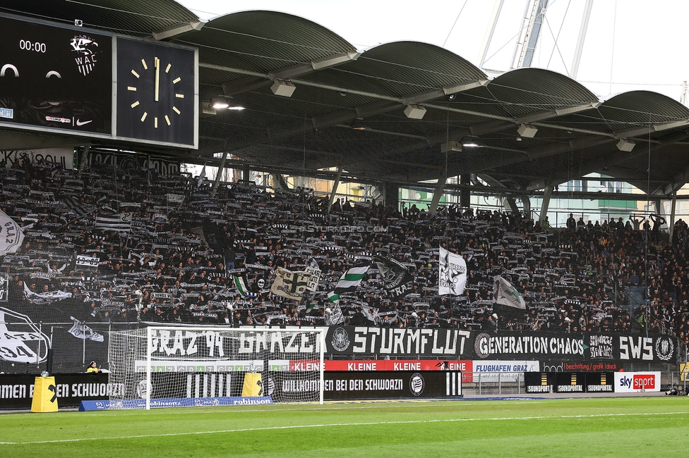 Sturm Graz - Wolfsberg
Oesterreichische Fussball Bundesliga, 21. Runde, SK Sturm Graz - Wolfsberger AC, Stadion Liebenau Graz, 03.03.2024. 

Foto zeigt Fans von Sturm
