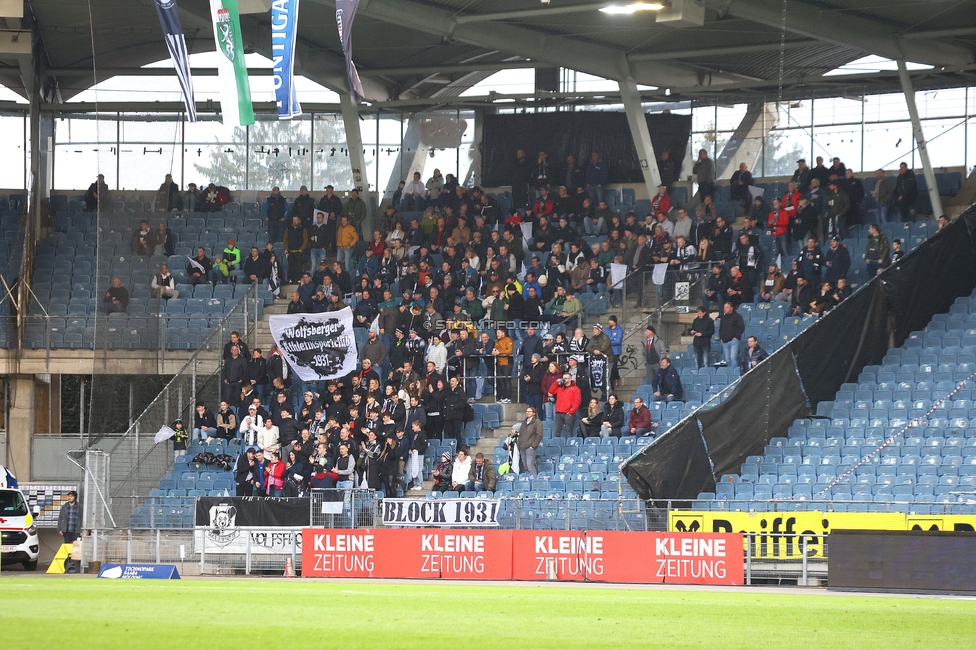 Sturm Graz - Wolfsberg
Oesterreichische Fussball Bundesliga, 21. Runde, SK Sturm Graz - Wolfsberger AC, Stadion Liebenau Graz, 03.03.2024. 

Foto zeigt Fans von Wolfsberg
