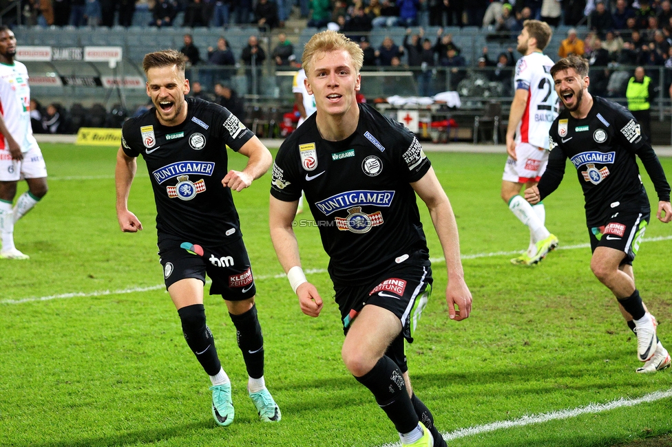 Sturm Graz - Wolfsberg
Oesterreichische Fussball Bundesliga, 21. Runde, SK Sturm Graz - Wolfsberger AC, Stadion Liebenau Graz, 03.03.2024. 

Foto zeigt Mika Miles Biereth (Sturm)
