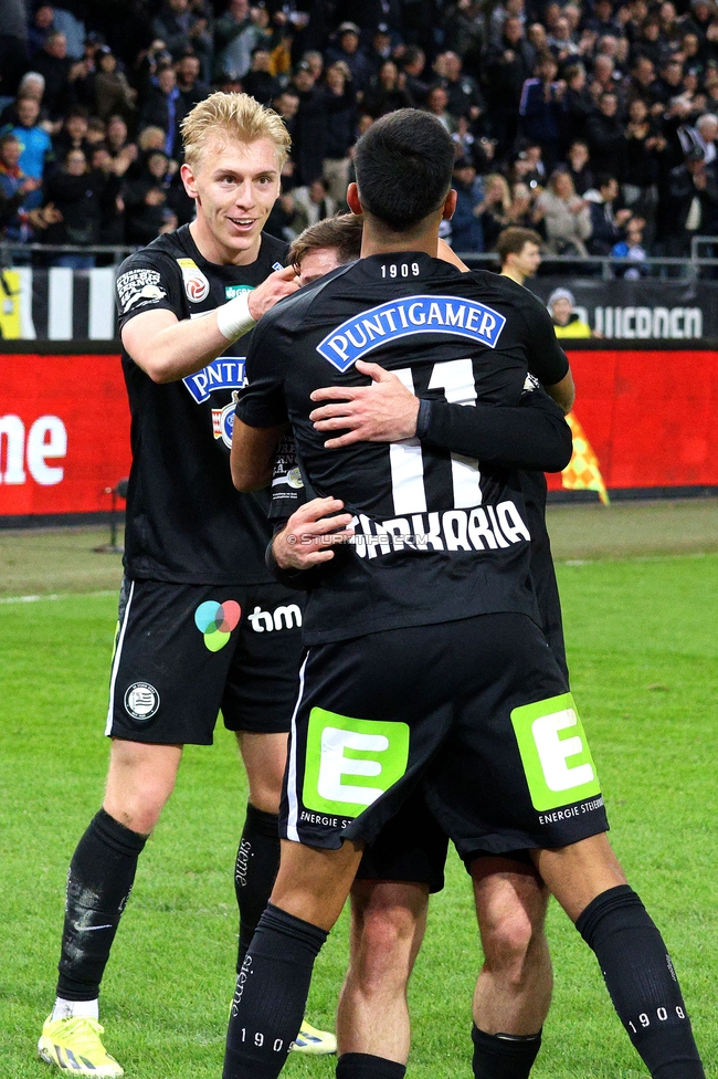 Sturm Graz - Wolfsberg
Oesterreichische Fussball Bundesliga, 21. Runde, SK Sturm Graz - Wolfsberger AC, Stadion Liebenau Graz, 03.03.2024. 

Foto zeigt Mika Miles Biereth (Sturm)
