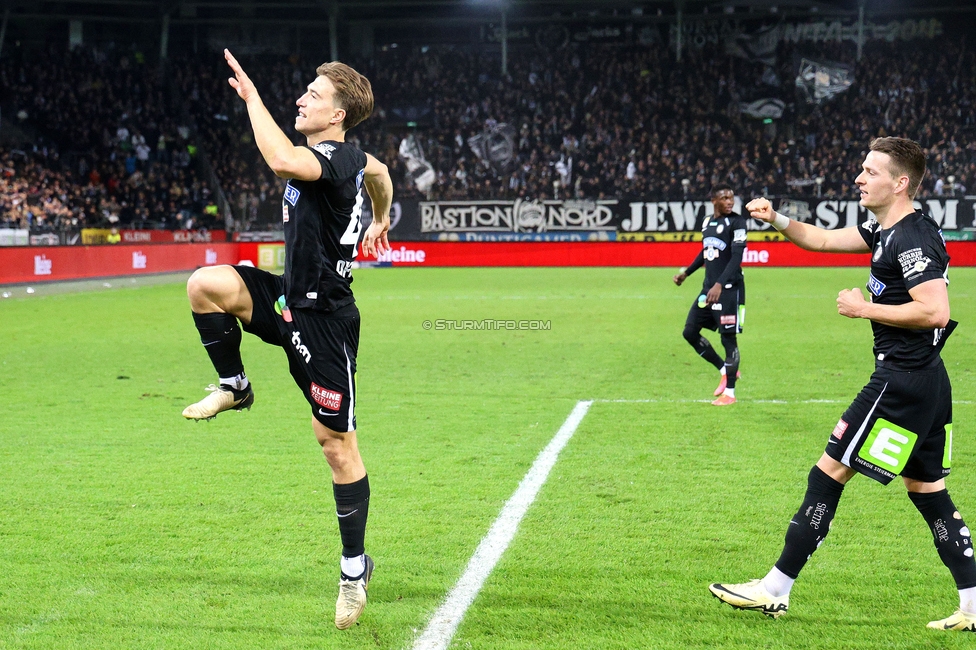 Sturm Graz - Wolfsberg
Oesterreichische Fussball Bundesliga, 21. Runde, SK Sturm Graz - Wolfsberger AC, Stadion Liebenau Graz, 03.03.2024. 

Foto zeigt David Affengruber (Sturm)
