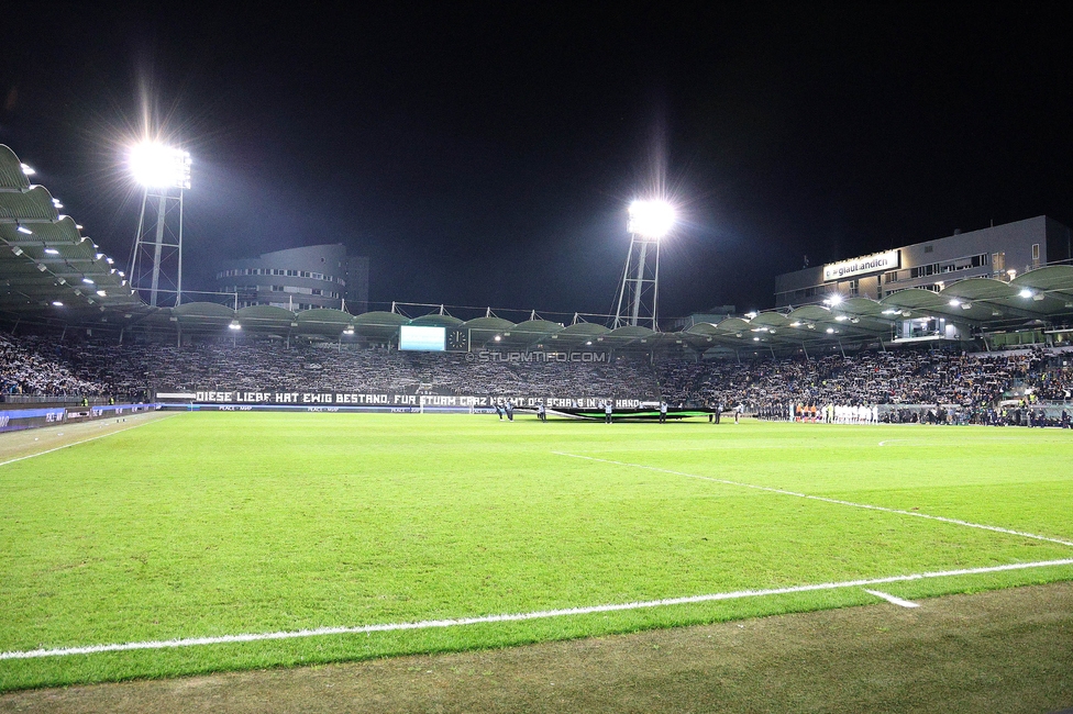 Sturm Graz - Lille
UEFA Conference League Achtelfinale, SK Sturm Graz - Lille Olympique Sporting Club, Stadion Liebenau Graz, 07.03.2024. 

Foto zeigt Fans von Sturm
