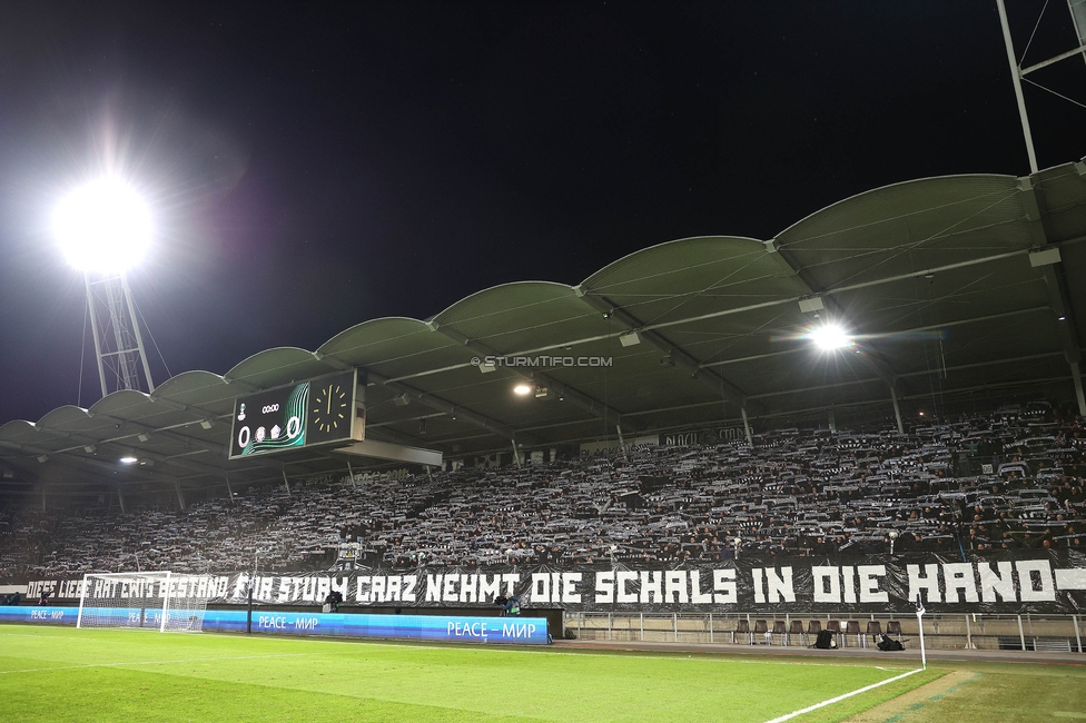 Sturm Graz - Lille
UEFA Conference League Achtelfinale, SK Sturm Graz - Lille Olympique Sporting Club, Stadion Liebenau Graz, 07.03.2024. 

Foto zeigt Fans von Sturm
