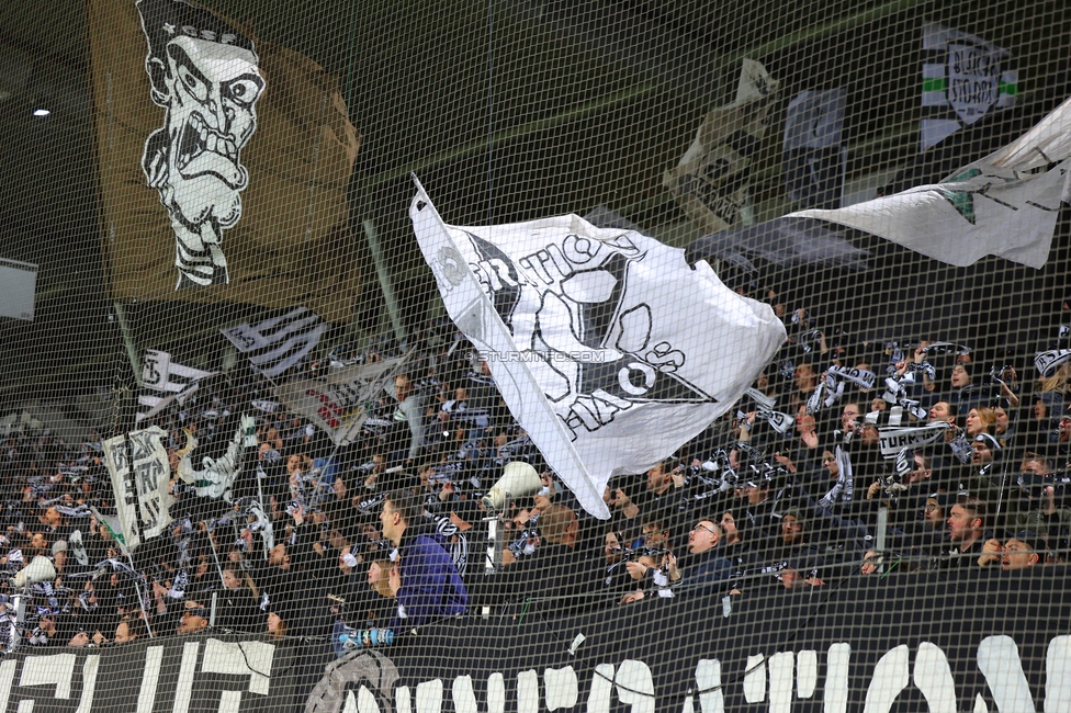 Sturm Graz - Lille
UEFA Conference League Achtelfinale, SK Sturm Graz - Lille Olympique Sporting Club, Stadion Liebenau Graz, 07.03.2024. 

Foto zeigt Fans von Sturm
