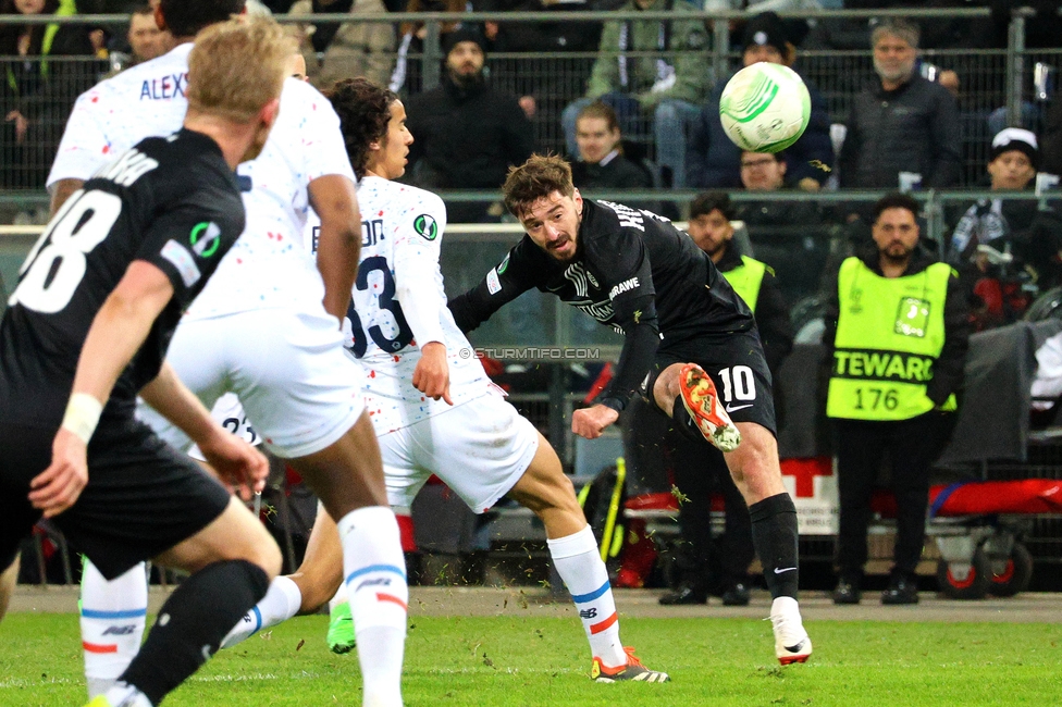 Sturm Graz - Lille
UEFA Conference League Achtelfinale, SK Sturm Graz - Lille Olympique Sporting Club, Stadion Liebenau Graz, 07.03.2024. 

Foto zeigt Otar Kiteishvili (Sturm)
