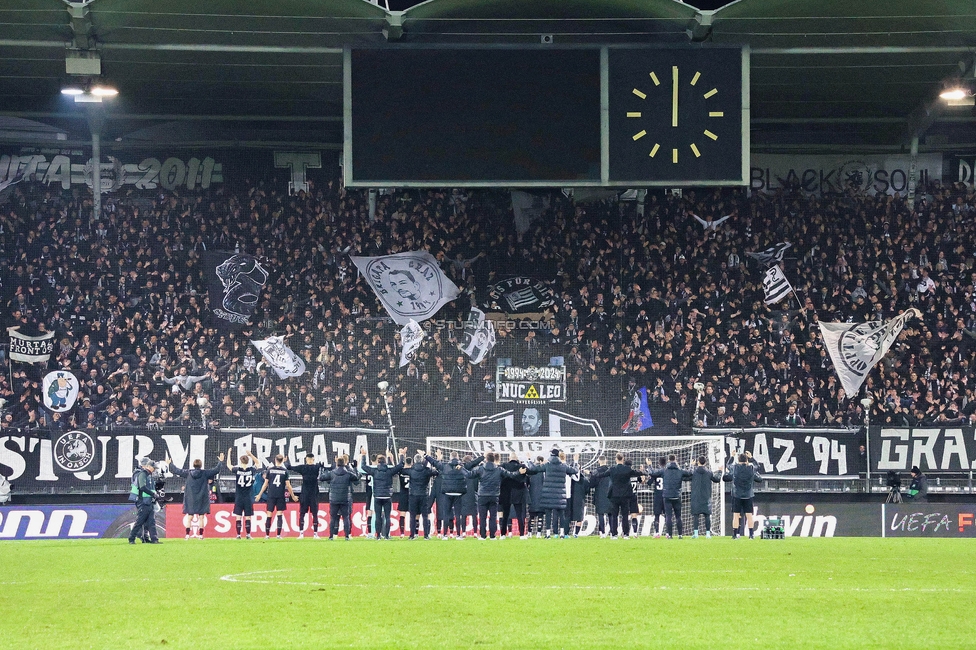 Sturm Graz - Lille
UEFA Conference League Achtelfinale, SK Sturm Graz - Lille Olympique Sporting Club, Stadion Liebenau Graz, 07.03.2024. 

Foto zeigt die Mannschaft von Sturm
