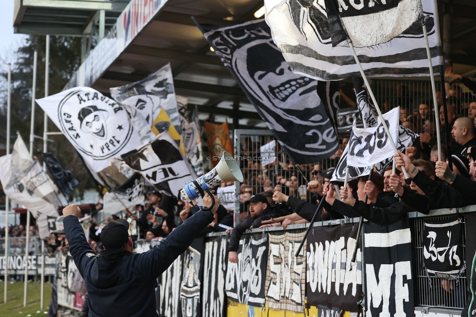 Hartberg - Sturm Graz
Oesterreichische Fussball Bundesliga, 22. Runde, TSV Hartberg - SK Sturm Graz, Arena Hartberg, 10.03.2024. 

Foto zeigt Fans von Sturm
Schlüsselwörter: jewels vorsaenger