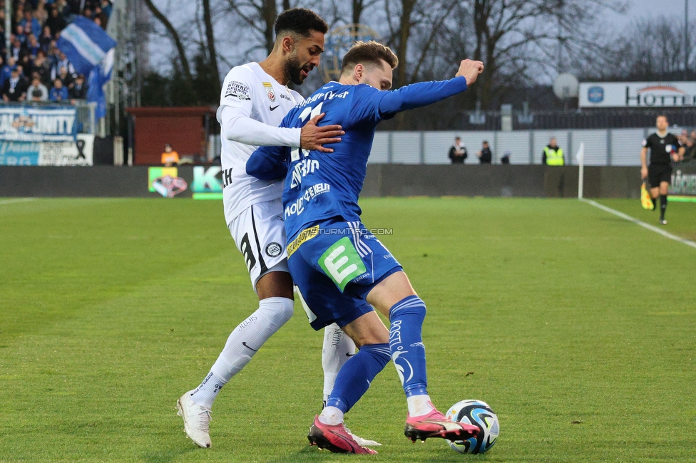 Hartberg - Sturm Graz
Oesterreichische Fussball Bundesliga, 22. Runde, TSV Hartberg - SK Sturm Graz, Arena Hartberg, 10.03.2024. 

Foto zeigt Gregory Wuethrich (Sturm)
