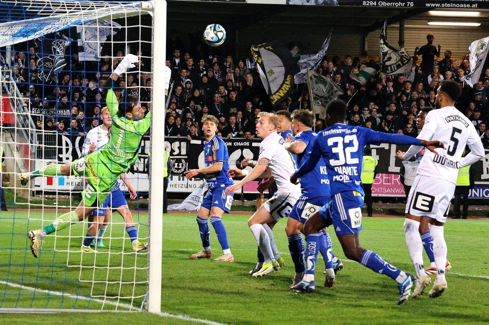 Hartberg - Sturm Graz
Oesterreichische Fussball Bundesliga, 22. Runde, TSV Hartberg - SK Sturm Graz, Arena Hartberg, 10.03.2024. 

Foto zeigt Mika Biereth (Sturm)
