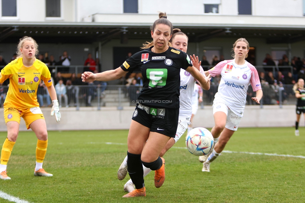 Sturm Graz - Austria Wien
SPORTLAND Niederoesterreich Frauen Cup, SK Sturm Graz - FK Austria Wien, Trainingszentrum Messendorf Graz, 10.03.2024. 

Foto zeigt Ruzika Krajinovic (Sturm Damen)
