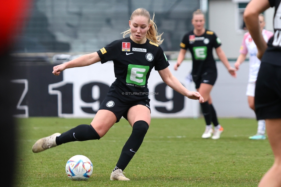 Sturm Graz - Austria Wien
SPORTLAND Niederoesterreich Frauen Cup, SK Sturm Graz - FK Austria Wien, Trainingszentrum Messendorf Graz, 10.03.2024. 

Foto zeigt Anna Wirnsberger (Sturm Damen)
