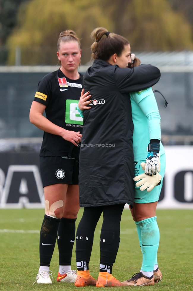 Sturm Graz - Austria Wien
SPORTLAND Niederoesterreich Frauen Cup, SK Sturm Graz - FK Austria Wien, Trainingszentrum Messendorf Graz, 10.03.2024. 

Foto zeigt Ruzika Krajinovic (Sturm Damen) und Mariella El Sherif (Sturm Damen)
