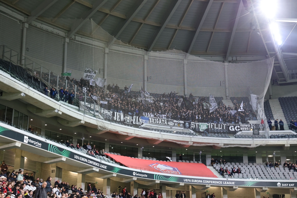 Lille - Sturm Graz
UEFA Conference Achtelfinale, Lille OSC - SK Sturm Graz, Stade Pierre-Mauroy, 14.03.2024. 

Foto zeigt Fans von Sturm
