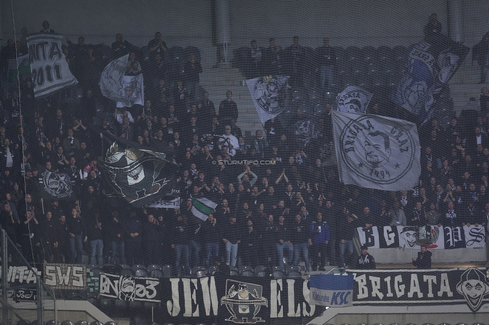 Lille - Sturm Graz
UEFA Conference Achtelfinale, Lille OSC - SK Sturm Graz, Stade Pierre-Mauroy, 14.03.2024. 

Foto zeigt Fans von Sturm
