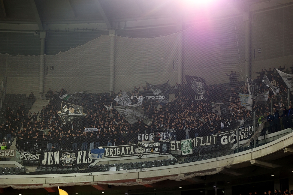 Lille - Sturm Graz
UEFA Conference Achtelfinale, Lille OSC - SK Sturm Graz, Stade Pierre-Mauroy, 14.03.2024. 

Foto zeigt Fans von Sturm
