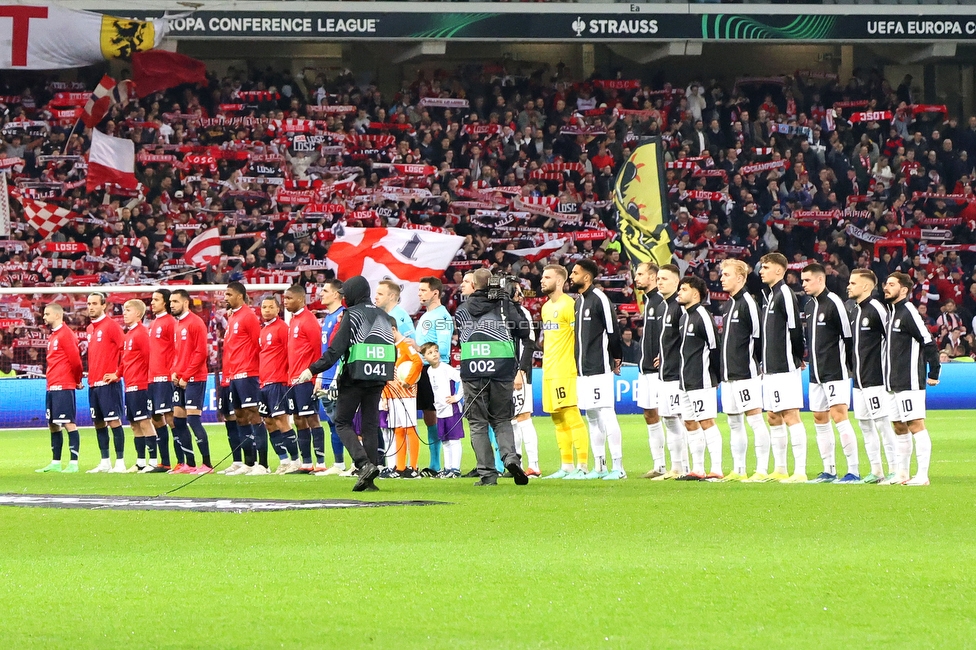 Lille - Sturm Graz
UEFA Conference Achtelfinale, Lille OSC - SK Sturm Graz, Stade Pierre-Mauroy, 14.03.2024. 

Foto zeigt die Mannschaft von Sturm
