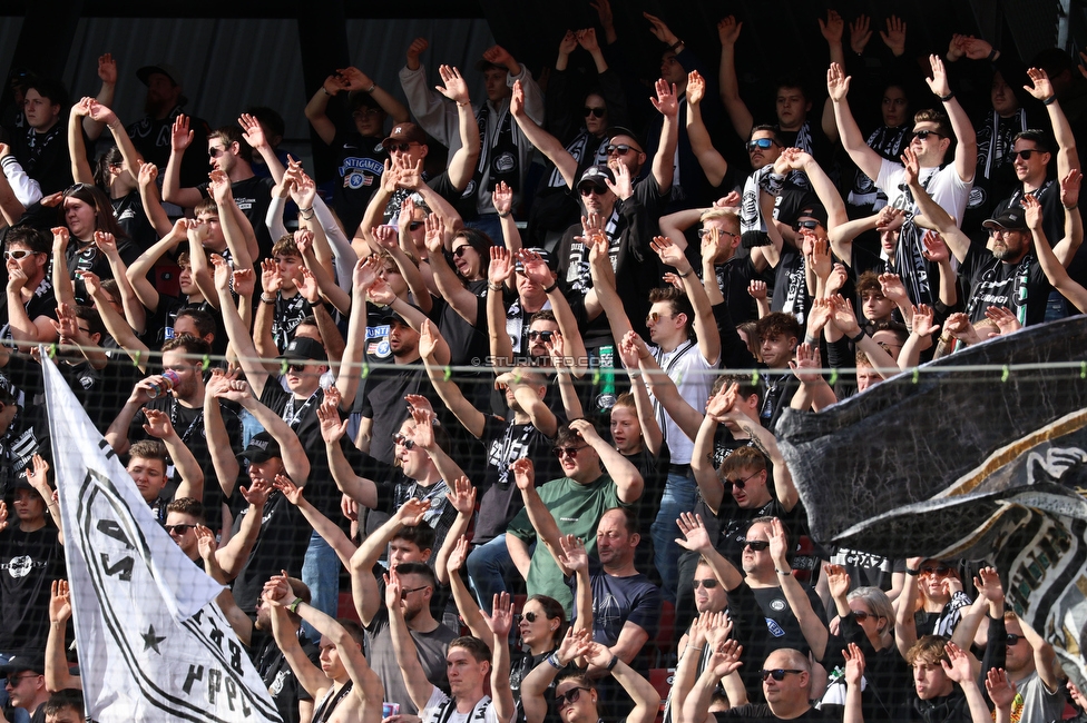 Austria Klagenfurt - Sturm Graz
Oesterreichische Fussball Bundesliga, 23. Runde, SK Austria Klagenfurt - SK Sturm Graz, Wörthersee Stadion Klagenfurt, 17.03.2024. 

Foto zeigt Fans von Sturm
