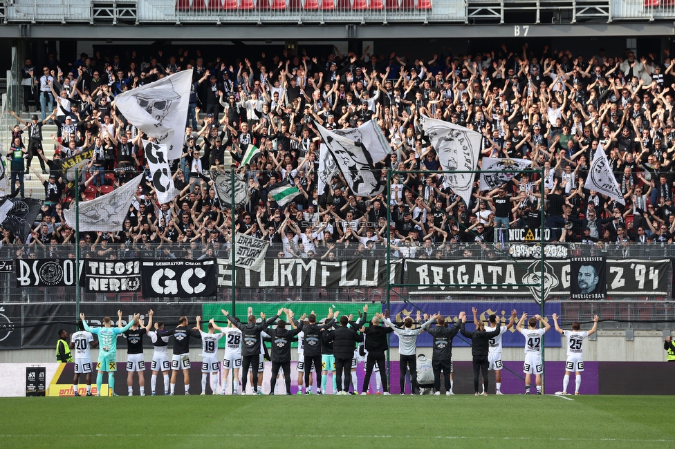 Austria Klagenfurt - Sturm Graz
Oesterreichische Fussball Bundesliga, 23. Runde, SK Austria Klagenfurt - SK Sturm Graz, Wörthersee Stadion Klagenfurt, 17.03.2024. 

Foto zeigt Fans von Sturm
