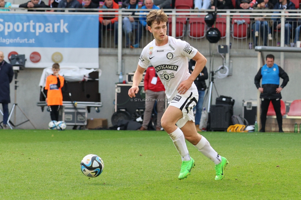 Austria Klagenfurt - Sturm Graz
Oesterreichische Fussball Bundesliga, 23. Runde, SK Austria Klagenfurt - SK Sturm Graz, Wörthersee Stadion Klagenfurt, 17.03.2024. 

Foto zeigt William Boeving (Sturm)
