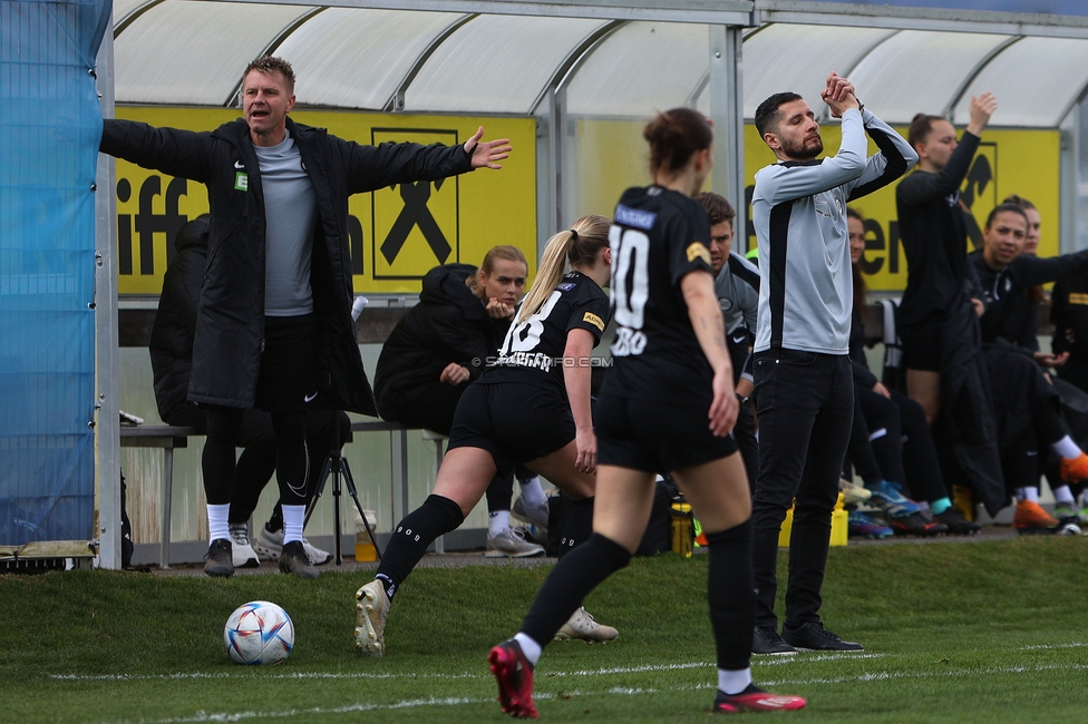 Sturm Damen - Altach
OEFB Frauen Bundesliga, 11. Runde, SK Sturm Graz Damen - SPG SCR Altach FFC Vorderland, Trainingszentrum Messendorf, 24.03.2024. 

Foto zeigt das Trainerteam
