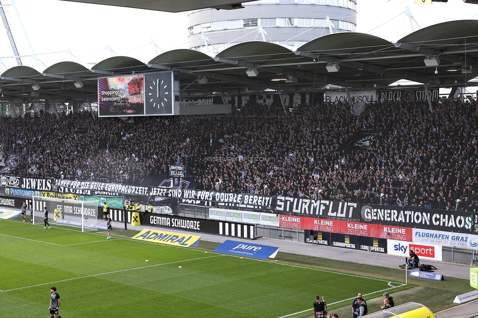 Sturm Graz - Salzburg
Oesterreichische Fussball Bundesliga, 24. Runde, SK Sturm Graz - FC Salzburg, Stadion Liebenau Graz, 31.03.2024. 

Foto zeigt Fans von Sturm mit einem Spruchband
