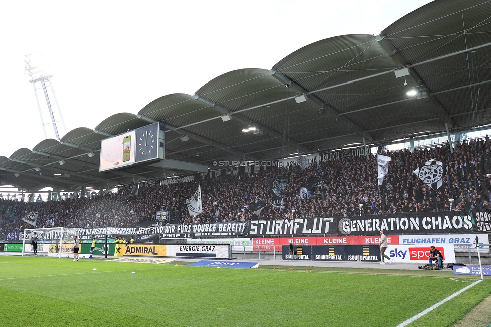 Sturm Graz - Salzburg
Oesterreichische Fussball Bundesliga, 24. Runde, SK Sturm Graz - FC Salzburg, Stadion Liebenau Graz, 31.03.2024. 

Foto zeigt Fans von Sturm mit einem Spruchband
