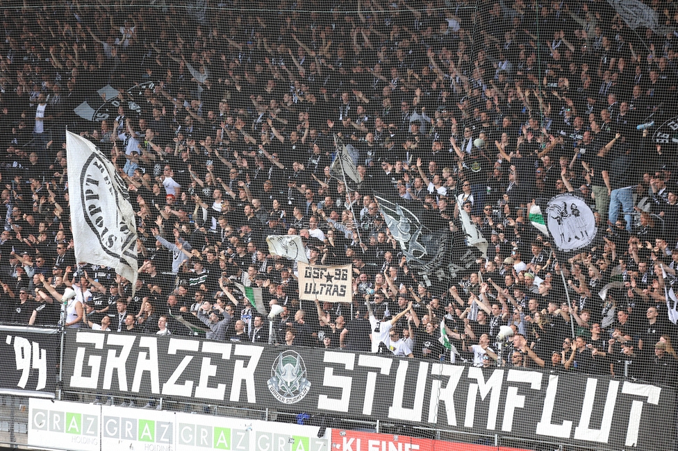 Sturm Graz - Salzburg
Oesterreichische Fussball Bundesliga, 24. Runde, SK Sturm Graz - FC Salzburg, Stadion Liebenau Graz, 31.03.2024. 

Foto zeigt Fans von Sturm
