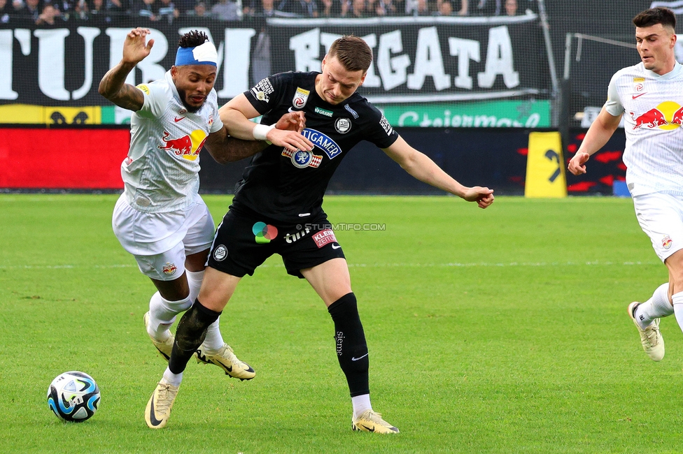 Sturm Graz - Salzburg
Oesterreichische Fussball Bundesliga, 24. Runde, SK Sturm Graz - FC Salzburg, Stadion Liebenau Graz, 31.03.2024. 

Foto zeigt Dimitri Dominique Lavalee (Sturm)
