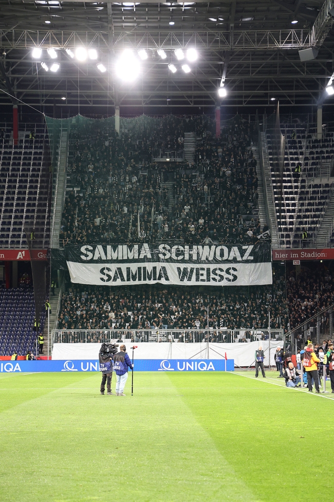 Salzburg - Sturm Graz
OEFB Cup, Halbfinale, FC RB Salzburg - SK Sturm Graz, Stadion Wals-Siezenheim, 04.04.2024. 

Foto zeigt Fans von Sturm mit einer Choreografie
