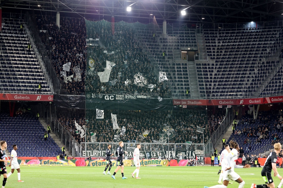 Salzburg - Sturm Graz
OEFB Cup, Halbfinale, FC RB Salzburg - SK Sturm Graz, Stadion Wals-Siezenheim, 04.04.2024. 

Foto zeigt Fans von Sturm
