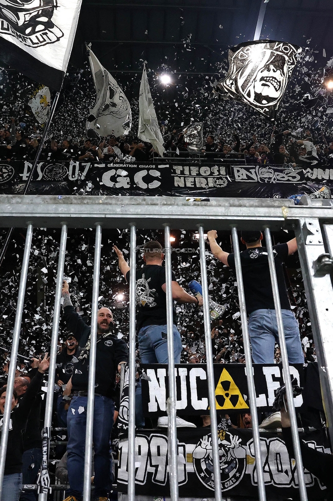 Salzburg - Sturm Graz
OEFB Cup, Halbfinale, FC RB Salzburg - SK Sturm Graz, Stadion Wals-Siezenheim, 04.04.2024. 

Foto zeigt Fans von Sturm
