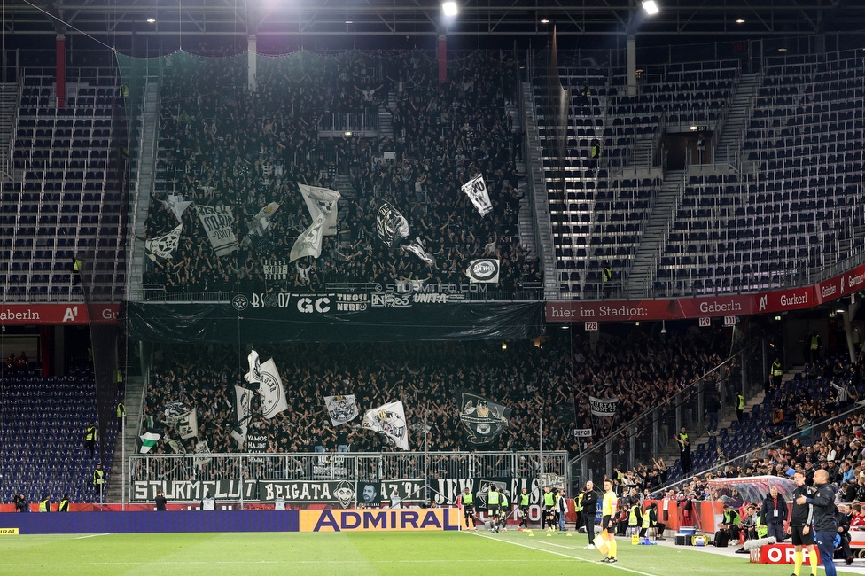 Salzburg - Sturm Graz
OEFB Cup, Halbfinale, FC RB Salzburg - SK Sturm Graz, Stadion Wals-Siezenheim, 04.04.2024. 

Foto zeigt Fans von Sturm
