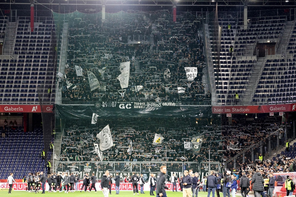 Salzburg - Sturm Graz
OEFB Cup, Halbfinale, FC RB Salzburg - SK Sturm Graz, Stadion Wals-Siezenheim, 04.04.2024. 

Foto zeigt Fans von Sturm
