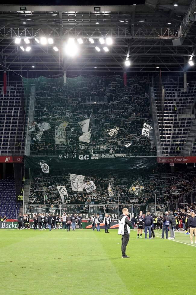 Salzburg - Sturm Graz
OEFB Cup, Halbfinale, FC RB Salzburg - SK Sturm Graz, Stadion Wals-Siezenheim, 04.04.2024. 

Foto zeigt Fans von Sturm
