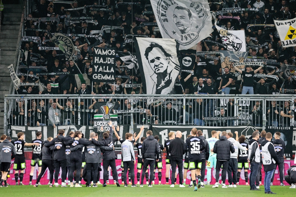 Salzburg - Sturm Graz
OEFB Cup, Halbfinale, FC RB Salzburg - SK Sturm Graz, Stadion Wals-Siezenheim, 04.04.2024. 

Foto zeigt Fans von Sturm
