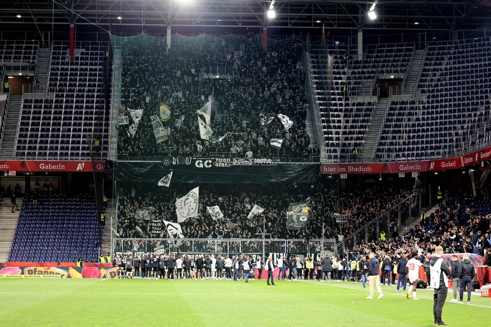 Salzburg - Sturm Graz
OEFB Cup, Halbfinale, FC RB Salzburg - SK Sturm Graz, Stadion Wals-Siezenheim, 04.04.2024. 

Foto zeigt Fans von Sturm
