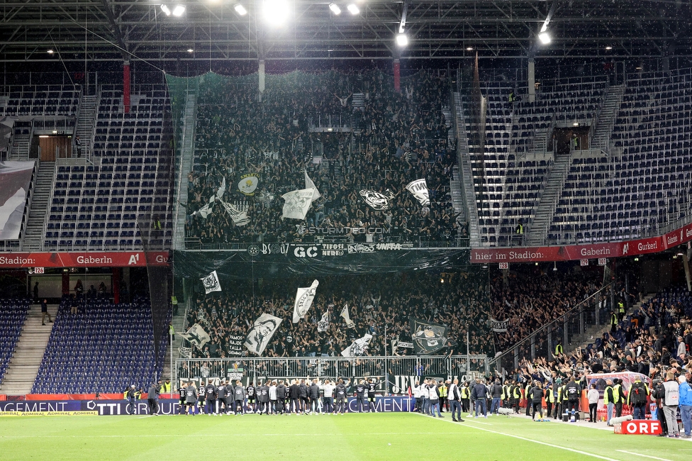 Salzburg - Sturm Graz
OEFB Cup, Halbfinale, FC RB Salzburg - SK Sturm Graz, Stadion Wals-Siezenheim, 04.04.2024. 

Foto zeigt Fans von Sturm
