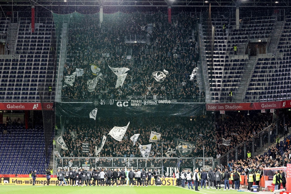 Salzburg - Sturm Graz
OEFB Cup, Halbfinale, FC RB Salzburg - SK Sturm Graz, Stadion Wals-Siezenheim, 04.04.2024. 

Foto zeigt Fans von Sturm
