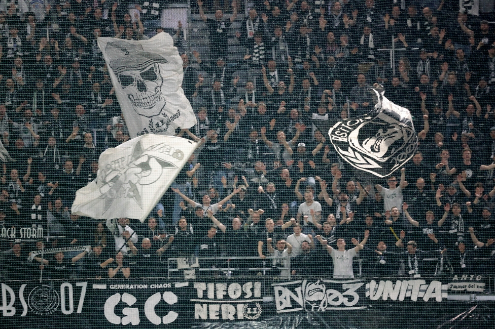 Salzburg - Sturm Graz
OEFB Cup, Halbfinale, FC RB Salzburg - SK Sturm Graz, Stadion Wals-Siezenheim, 04.04.2024. 

Foto zeigt Fans von Sturm
