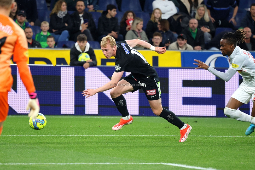 Salzburg - Sturm Graz
OEFB Cup, Halbfinale, FC RB Salzburg - SK Sturm Graz, Stadion Wals-Siezenheim, 04.04.2024. 

Foto zeigt Mika Biereth (Sturm)
