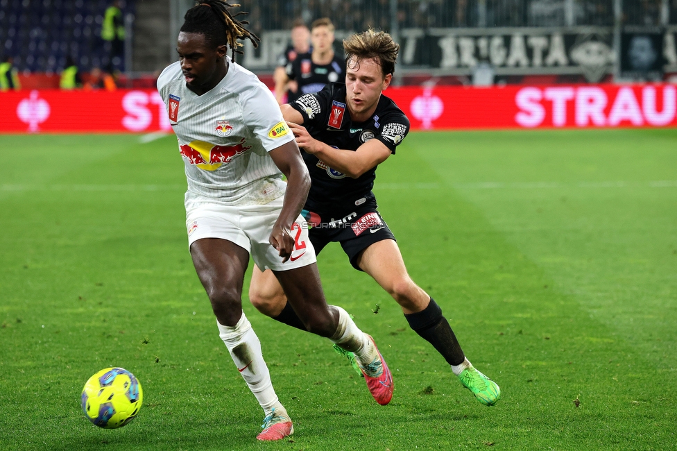 Salzburg - Sturm Graz
OEFB Cup, Halbfinale, FC RB Salzburg - SK Sturm Graz, Stadion Wals-Siezenheim, 04.04.2024. 

Foto zeigt William Boeving (Sturm)
